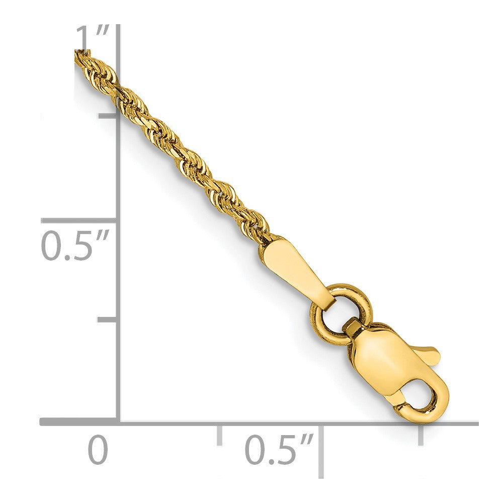 14k 1.5mm Diamond-cut Rope Chain
