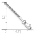 14k White Gold 1.75mm Diamond-cut Rope Chain