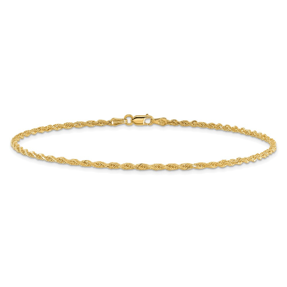 14k 2.0mm Diamond-cut Rope Chain