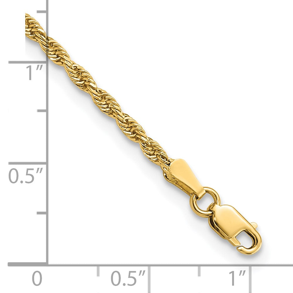 14k 2.0mm Diamond-cut Rope Chain