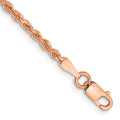 14k Rose Gold 2.0mm Diamond-cut Rope Chain
