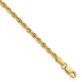 14k 2.25mm Diamond-cut Rope Chain