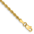 14k 2.5mm Solid Rope Chain