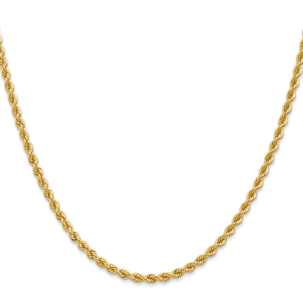 14k 2.75mm Solid Rope Chain