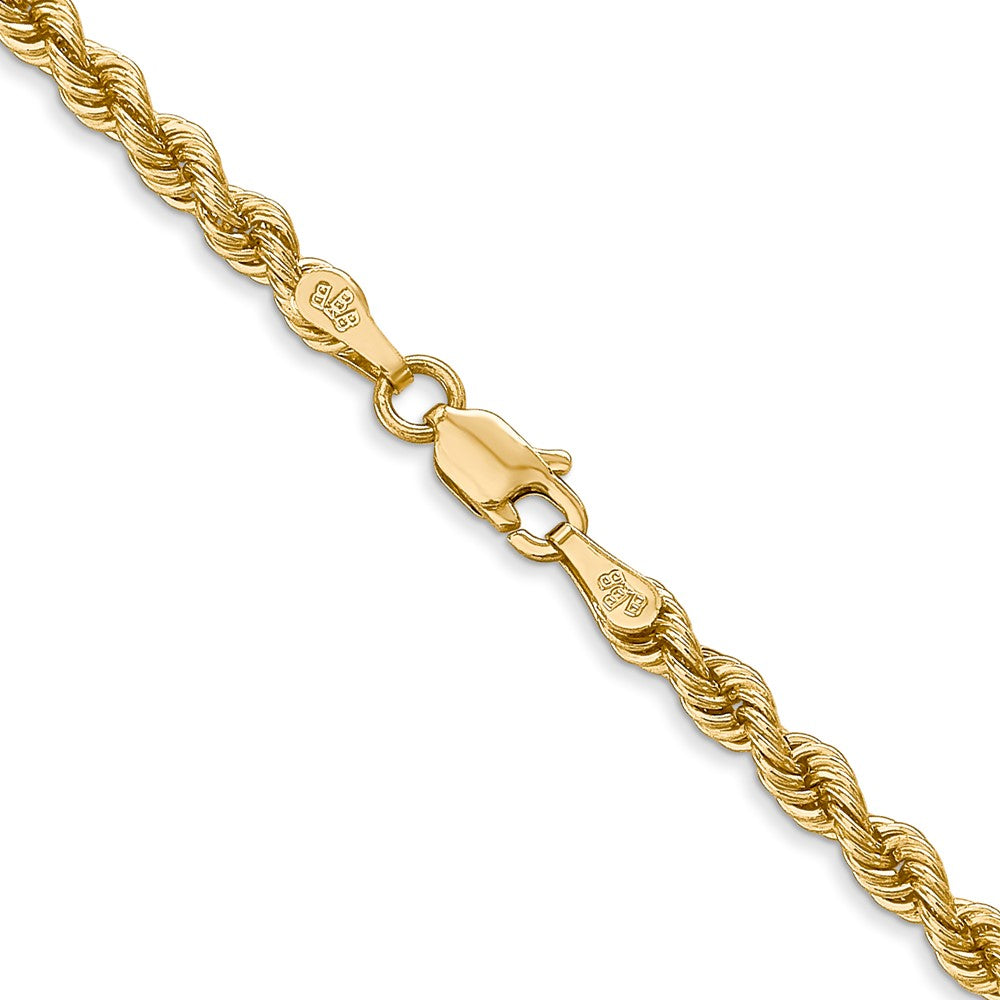14k 3.0mm Solid Rope Chain