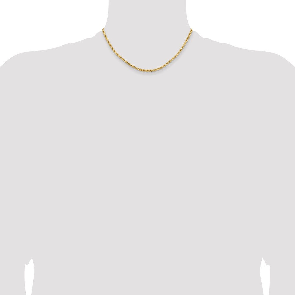 14k 3.25mm Diamond-cut Rope Chain