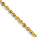 14k 3.3mm Solid Rope Chain