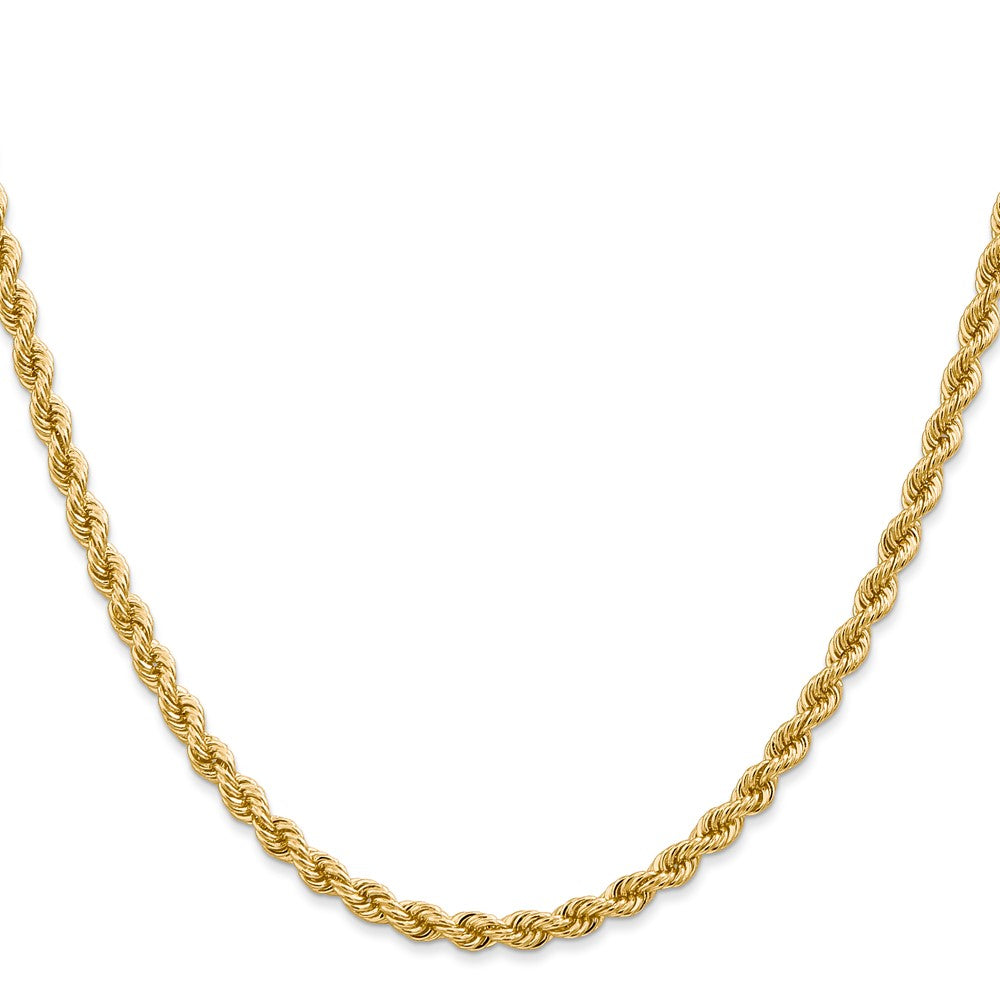 14k 3.65mm Solid Rope Chain