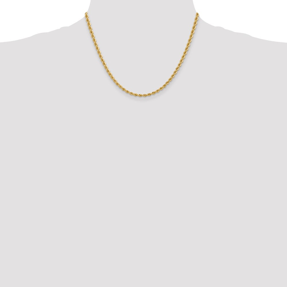 14k 3.65mm Solid Rope Chain