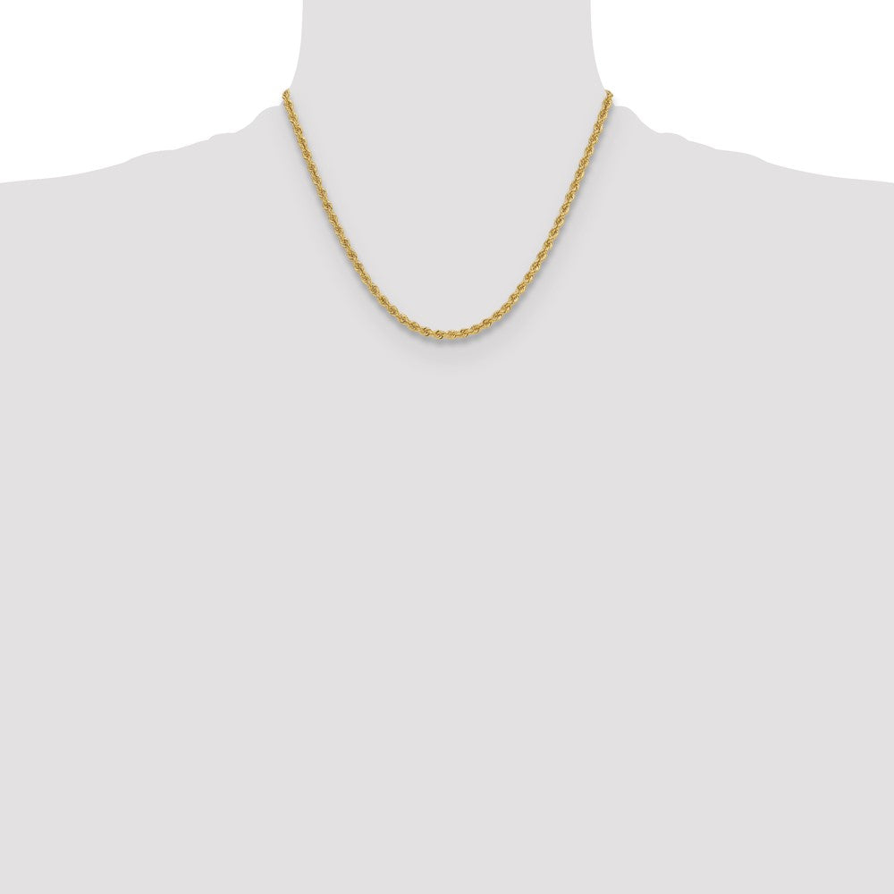 14k 3.8mm Solid Rope Chain