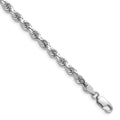 10k White Gold 4.0mm Diamond-cut Rope Chain