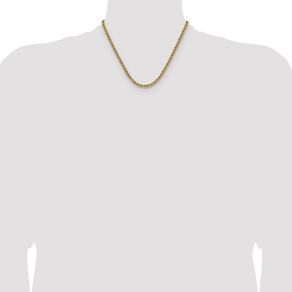 14k 4.2mm Solid Rope Chain