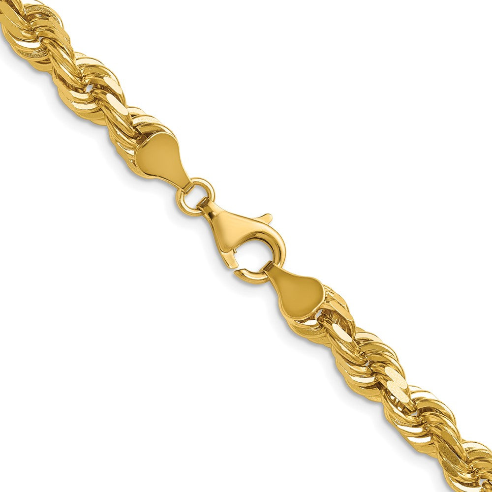 14k 6.5mm D/C Rope Fancy Lobster Clasp Chain