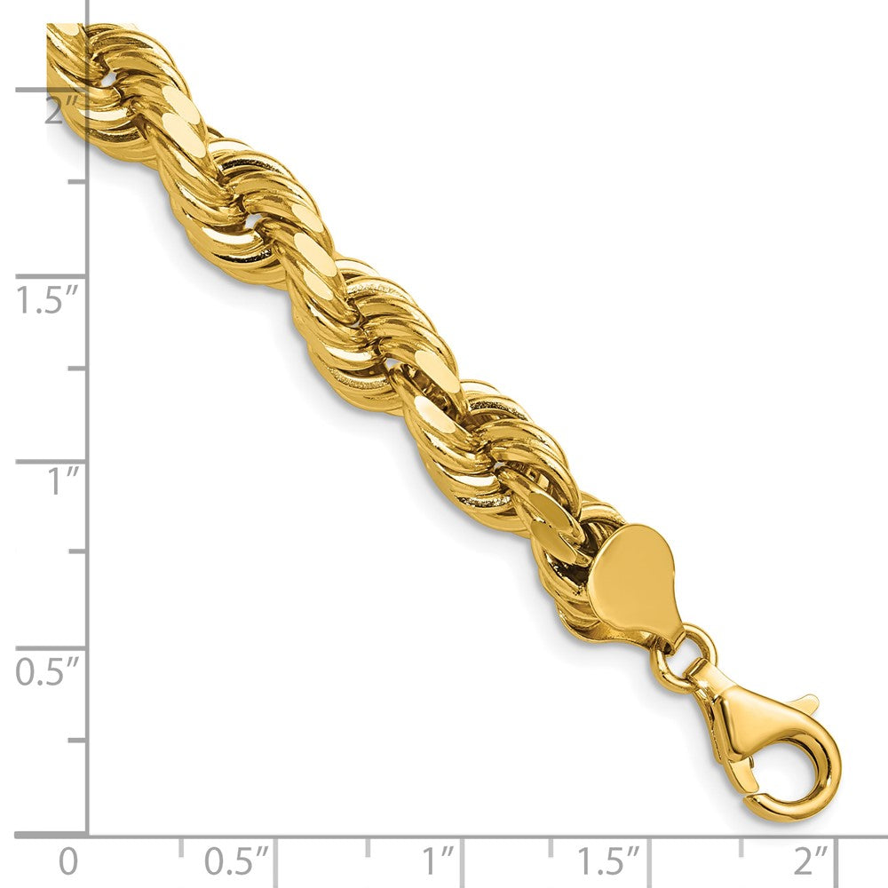 14k 8.0mm D/C Rope Fancy Lobster Clasp Chain