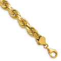 14k 8.0mm D/C Rope Fancy Lobster Clasp Chain