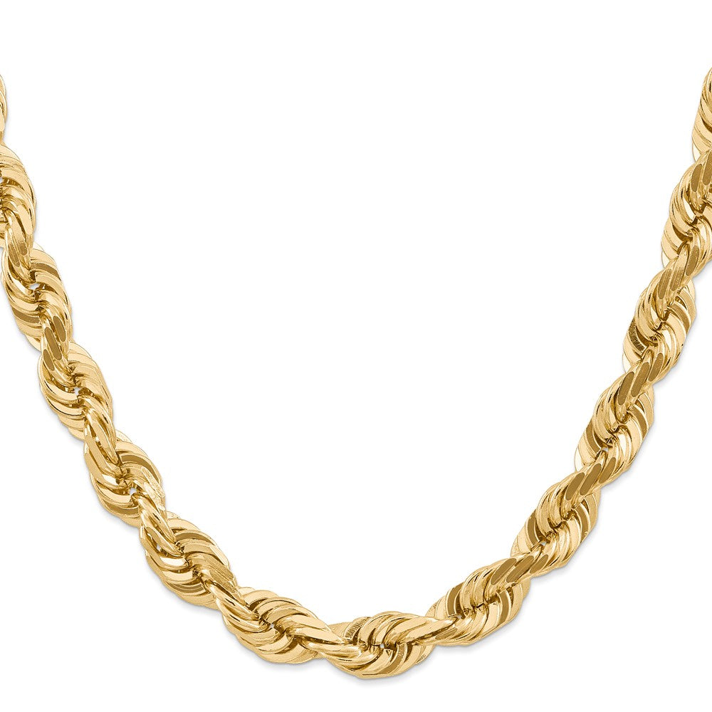 14k 10.0mm D/C Rope Fancy Lobster Clasp Chain