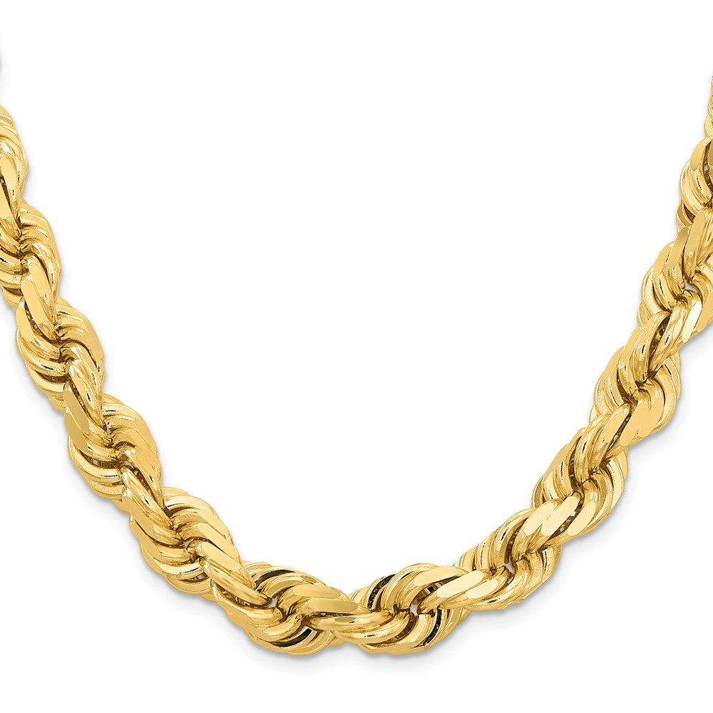 14k 12.0mm D/C Rope Fancy Lobster Clasp Chain