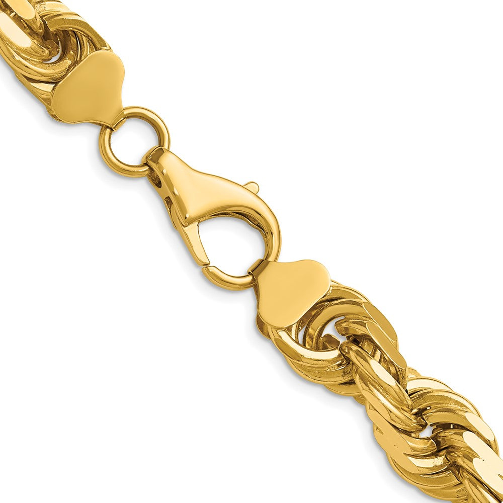 14k 12.0mm D/C Rope Fancy Lobster Clasp Chain