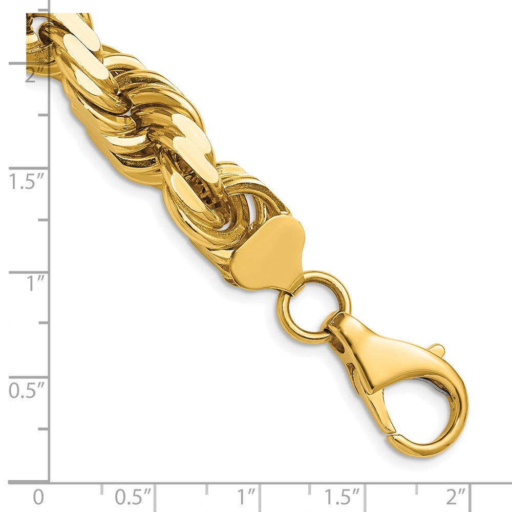 14k 12.0mm D/C Rope Fancy Lobster Clasp Chain