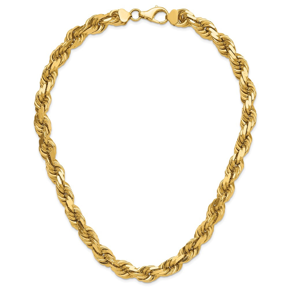 14k 12.0mm D/C Rope Fancy Lobster Clasp Chain