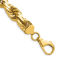 14k 12.0mm D/C Rope Fancy Lobster Clasp Chain