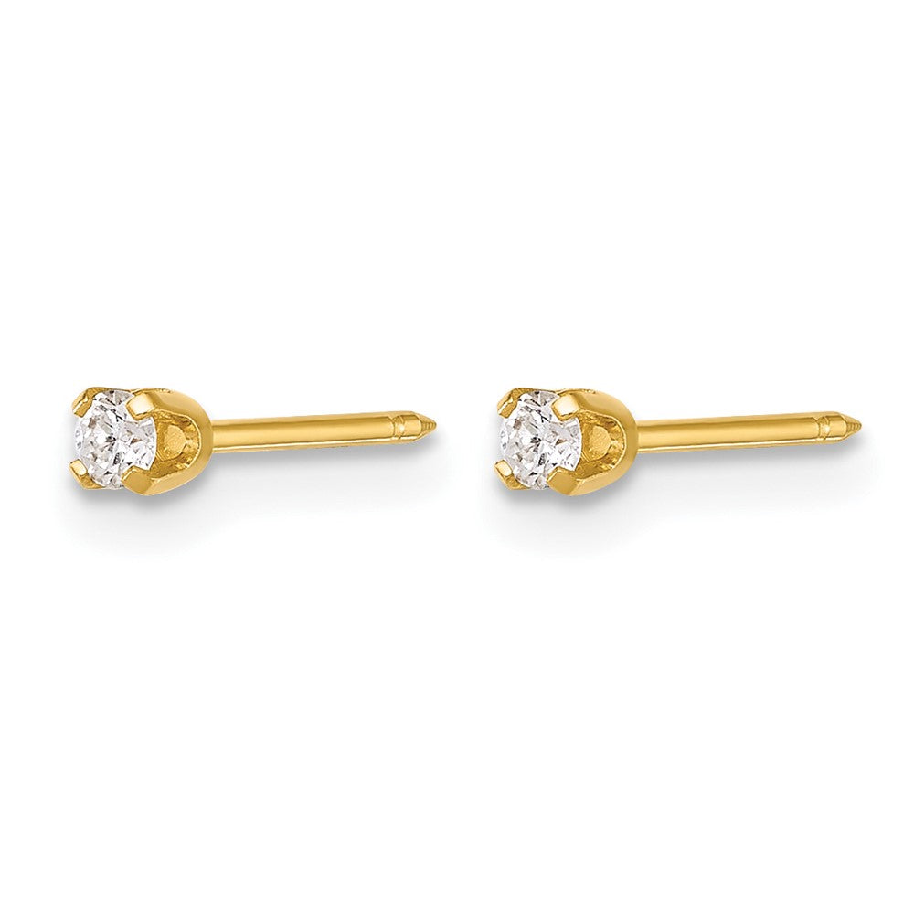 Inverness 14k Polished 2.4mm .10ct Lab Grown Diamond Stud Earrings