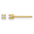 Inverness 14k Polished 2.4mm .10ct Lab Grown Diamond Stud Earrings