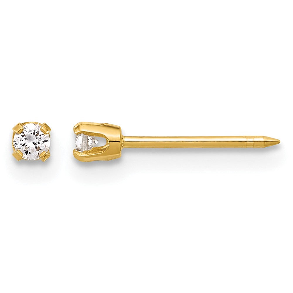 Inverness 14k Polished 2.4mm .10ct Lab Grown Diamond Stud Earrings