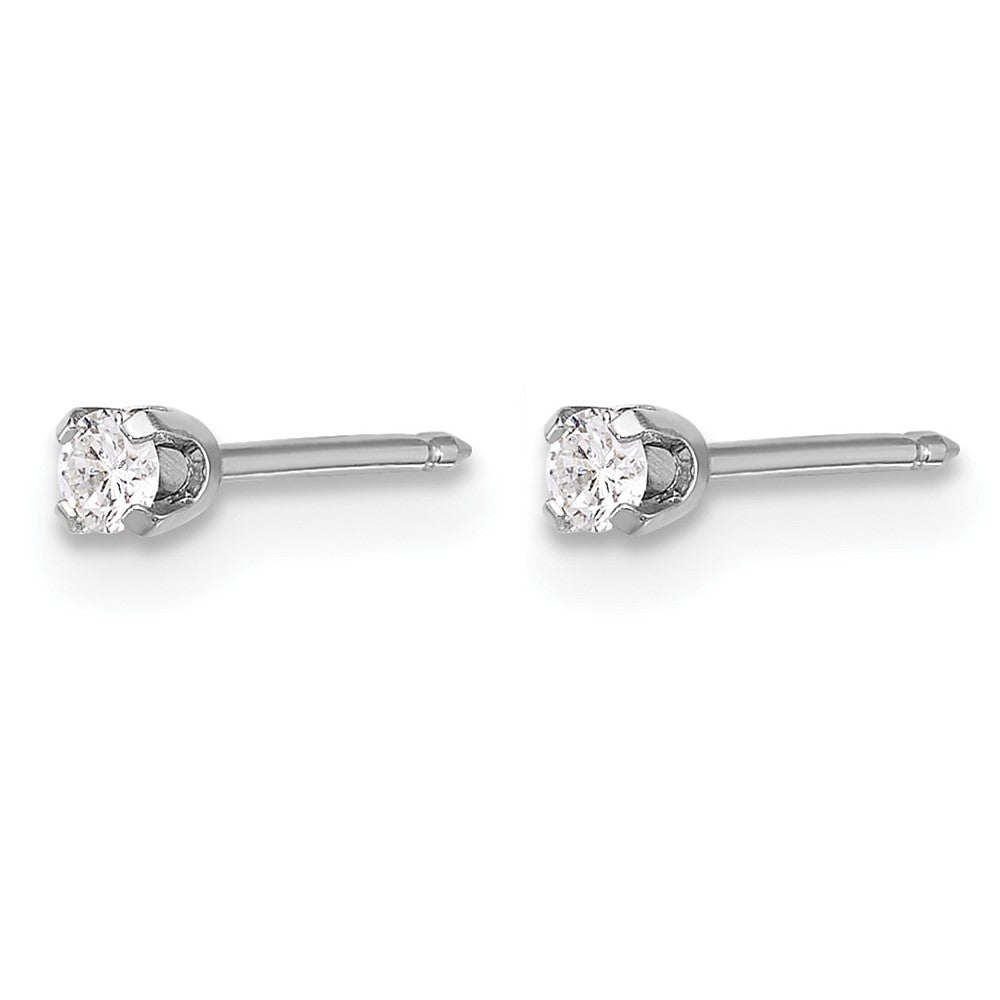 Inverness 14k White Gold 2.4mm .10ct Lab Grown Diamond Stud Earrings