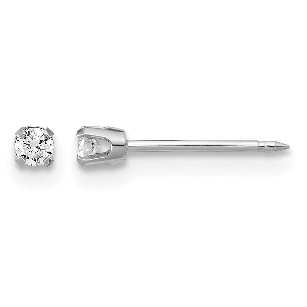 Inverness 14k White Gold 2.4mm .10ct Lab Grown Diamond Stud Earrings