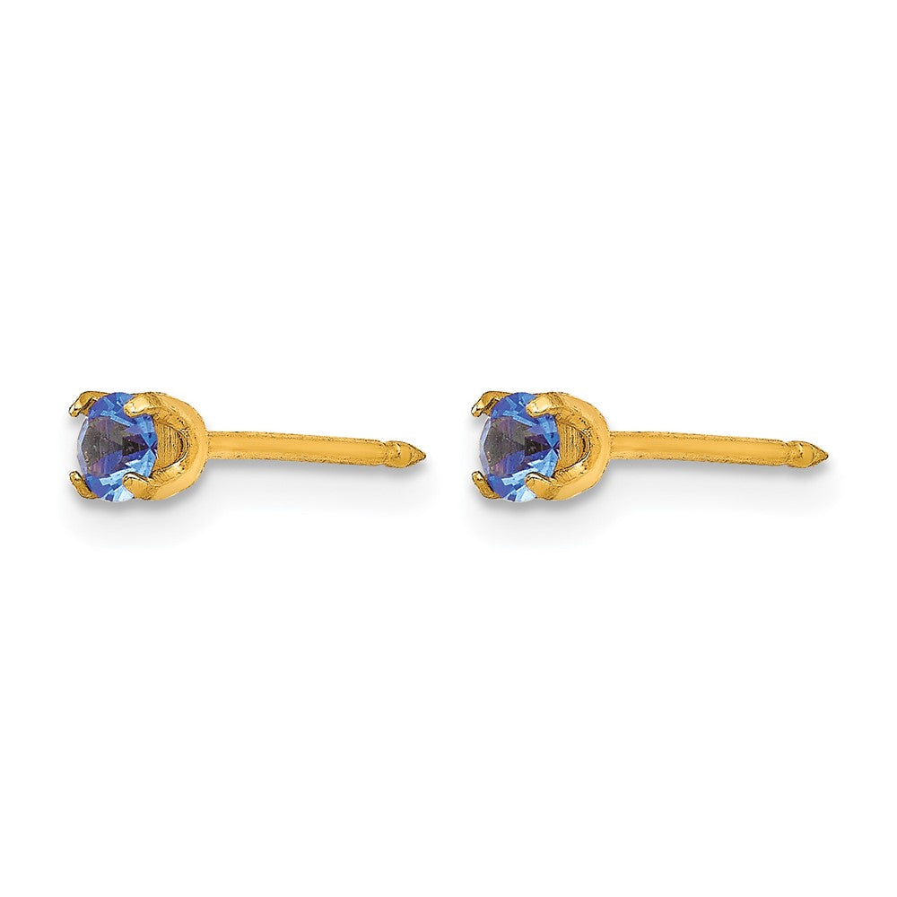 Inverness 14k 3mm September Crystal Birthstone Post Earrings