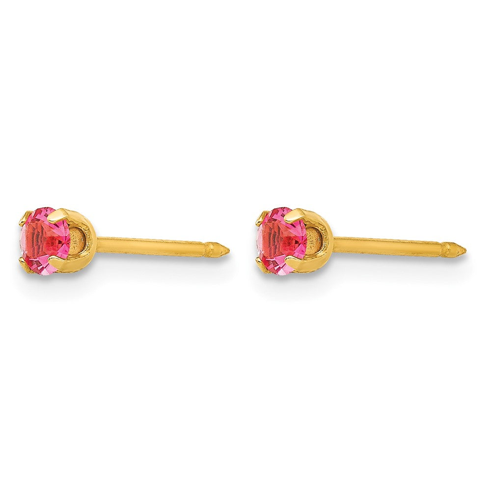 Inverness 14k 3mm October Crystal Birthstone Post Earrings