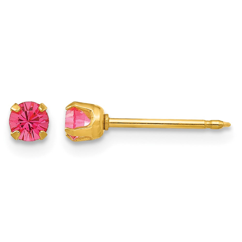 Inverness 14k 3mm October Crystal Birthstone Post Earrings