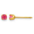 Inverness 14k 3mm October Crystal Birthstone Post Earrings