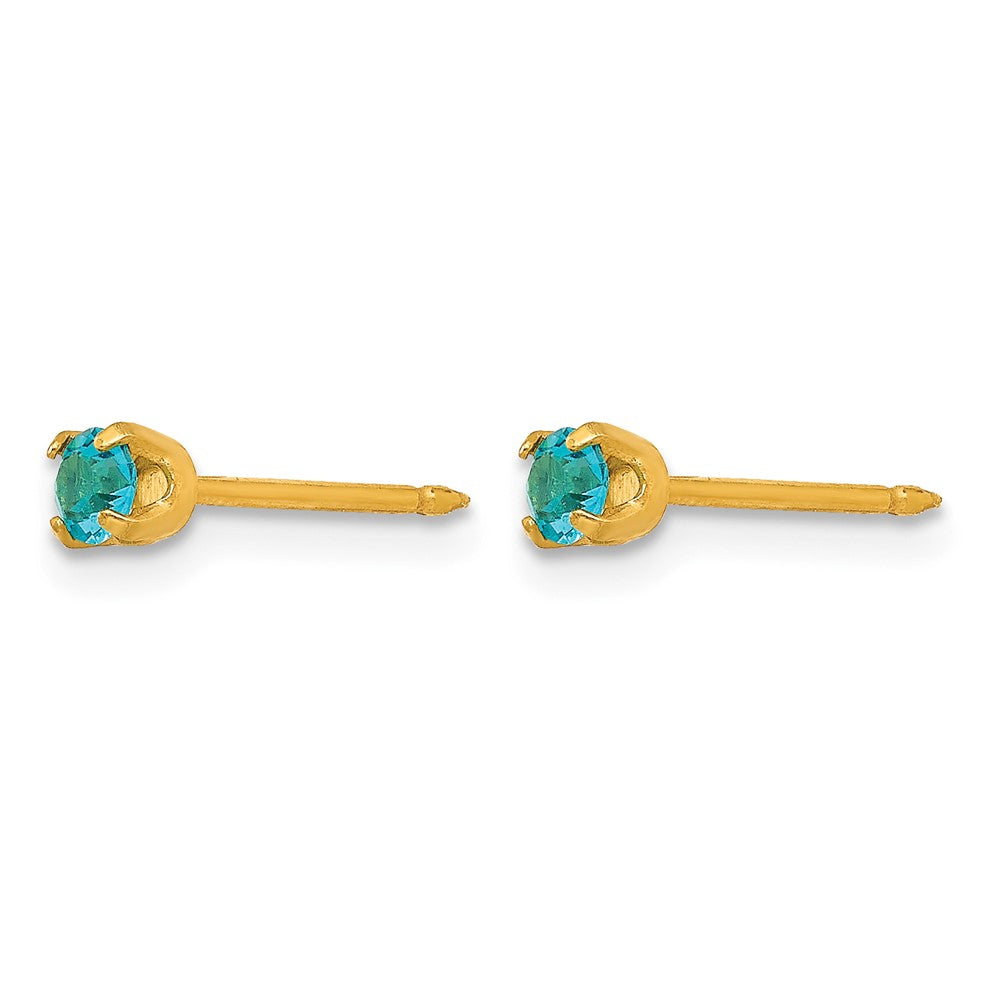 Inverness 14k 3mm December Crystal Birthstone Post Earrings