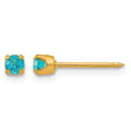 Inverness 14k 3mm December Crystal Birthstone Post Earrings