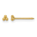 Inverness 14k Polished 3mm Triple Ball Post Earrings