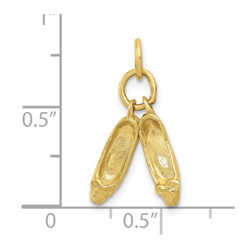 10k Ballet Slippers Charm