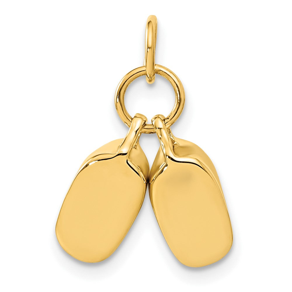 10k Polished Baby Shoes Charm