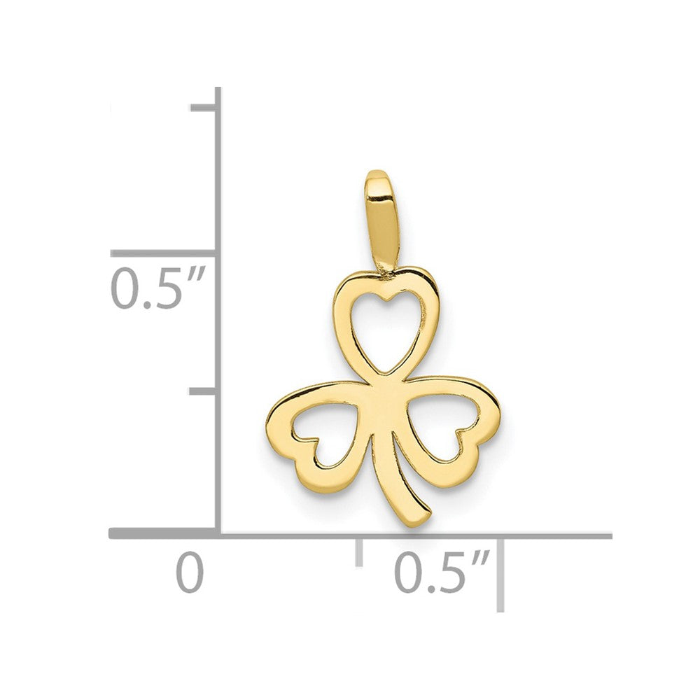 10k Heart Clover Charm