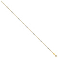 10k Two-tone CZ 9in Plus 1in ext. Anklet