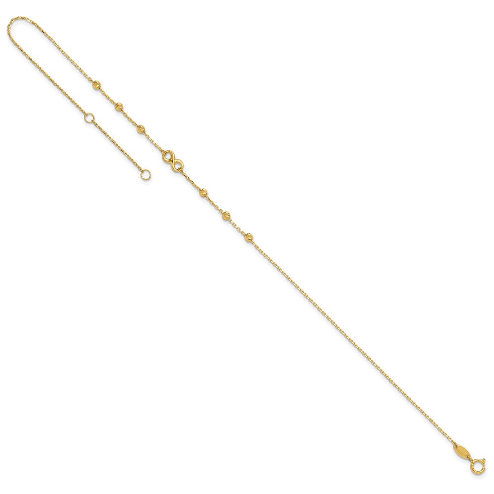 10K Infinity Symbol 10in Plus 1in ext. Anklet