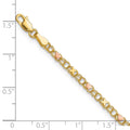 10k and Rose X's and Hearts Bracelet