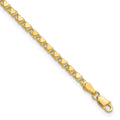 10k Polished Double-Sided Heart Anklet