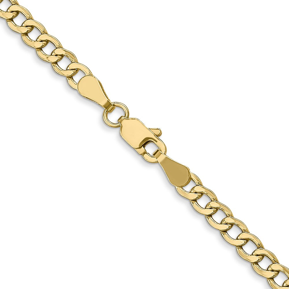10k 3.35mm Semi-Solid Curb Link Chain