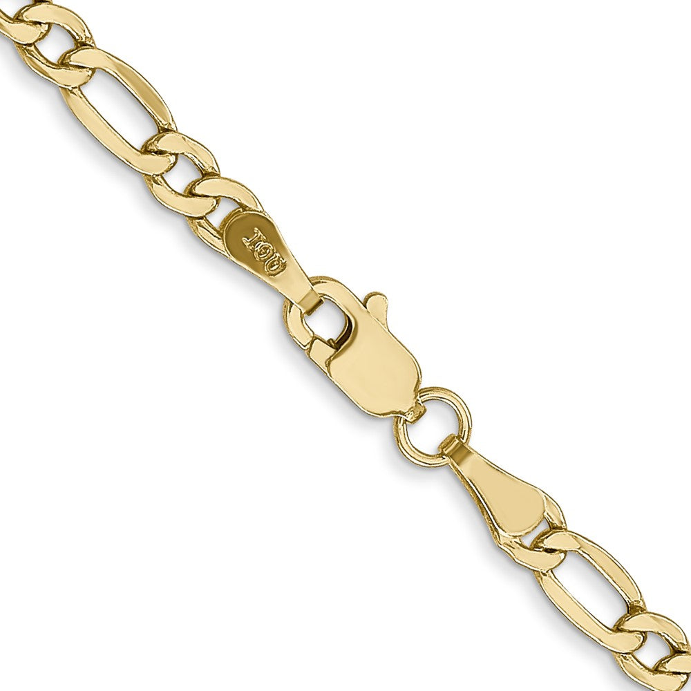 10k 3.5mm Semi-Solid Figaro Chain
