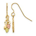 10k Tri-color Black Hills Gold Shepherd Hook Earrings