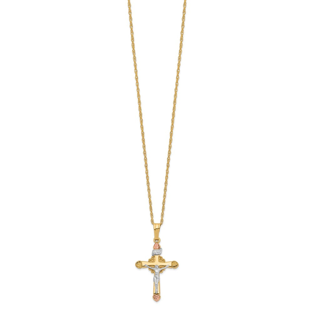 10k & 12k Black Hills Gold Crucifix Necklace