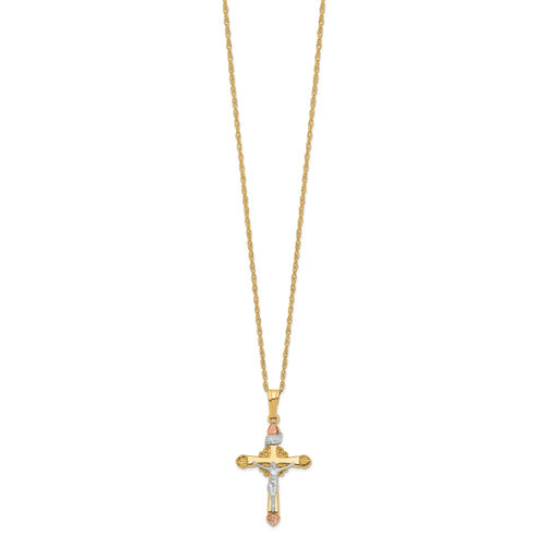 10k & 12k Black Hills Gold Crucifix Necklace