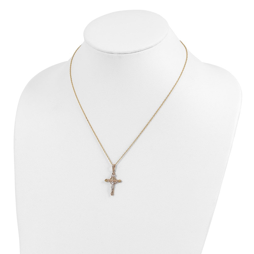 10k & 12k Black Hills Gold Crucifix Necklace